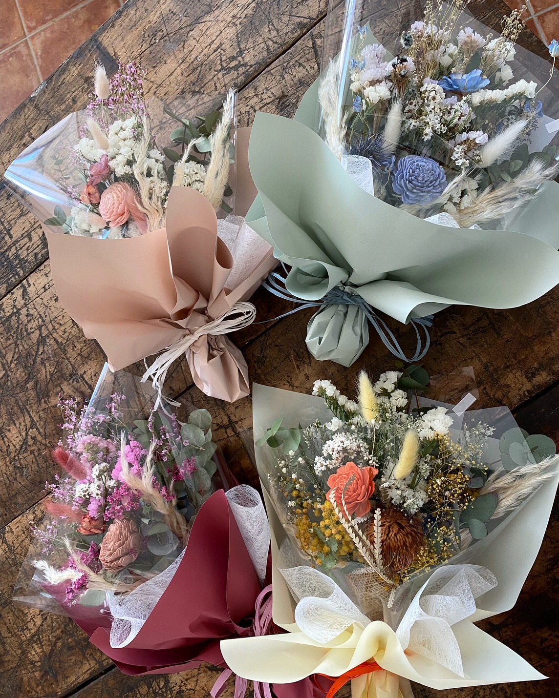 K:Mothers day選べるカラードライフラワーブーケ¥3,300
